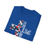 She Loves Jesus and America Too - Christian Streetwear - love like jesus - faith over fear