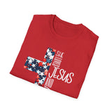 She Loves Jesus and America Too - Christian Streetwear - love like jesus - faith over fear