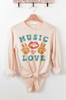 MUSIC IS LOVE LONG SLEEVE TEE