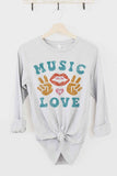 MUSIC IS LOVE LONG SLEEVE TEE