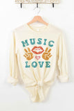 MUSIC IS LOVE LONG SLEEVE TEE