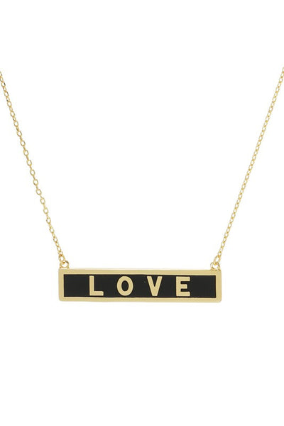 Gold-Dipped LOVE Pendant Necklace